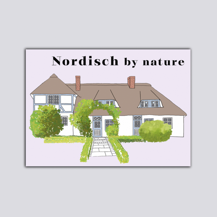 Postkarte Fischerhaus Souvenir Blankenese Treppenviertel