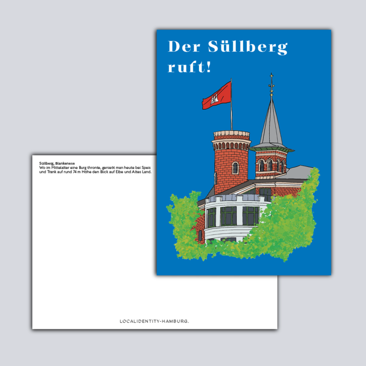 Postkarte Souvenir Süllberg Blankenese