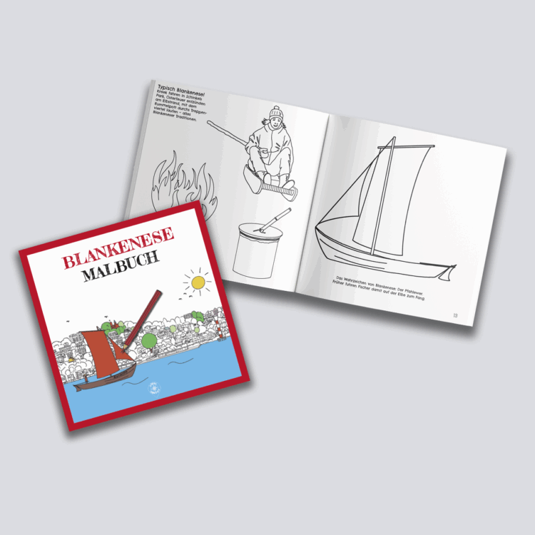 Malbuch Blankenese Kinder Buntstifte Hamburg